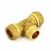 Тройник НР 15 x 1/2" x 15 обжим TIEMME